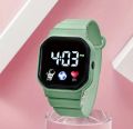 1Pcs Dry Cell Powered Youth Students Watch Fashion  Led Degital Touch Football Display Wstch For Kids Boys And Girls. 