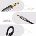 QGeeM 3.5mm to 6.35mm Adapter Aux Cable for Mixer Amplifier CD Player Speaker Gold Plated 3.5 Jack to 6.5 Jack Male Audio Cable.