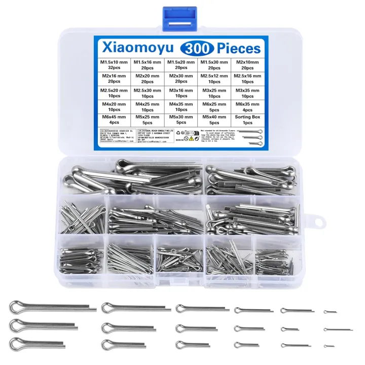 Cotter Pin Set, Stainless Steel Cotter Pins Assortment with Assortment ...