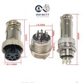 Aviation Plug Socket 2/3/4/5/6/7/8 Core. 