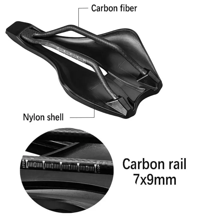 Bicycle%20Saddle%20Carbon%20Rail%20Ultralight%20Road/MTB%20Bike%20Saddles%20245x139mm%20-%20Image%202