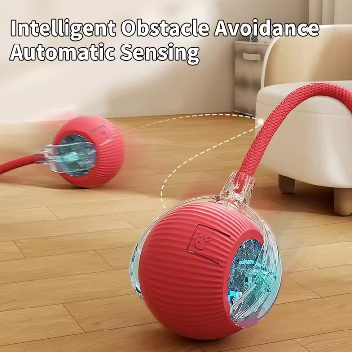 Hot Electric Dog Ball Toys Automatic Rolling Ball Rechargeable Smart Pet Interactive Plush Toy Dog Cat Training Imitate Mouse