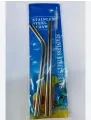 metal straw stainless steel metal drinking straws 4pcs reusable. 