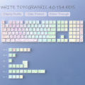 Contour 4.0 Side Engraved Keycap PBT Translucent 97 Key Gaming Mechanical Keyboard Key Cap White For Magnetic Switch F75 GMK87. 