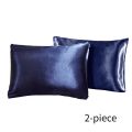 2-piece Pure Emulation Silk Satin Pillowcase ice-cold Comfortable Pillow Cover Pillowcase For Bed Throw Double Pillow Covers. 