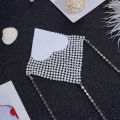 1 Pair Rhinestone Nipple Pasties Stickers Women Multilayer Metal Chain Tassel Nipple Cover Reusable Nipple Cover For Party. 