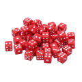50Pcs Dices 8mm Plastic White/Black/Red Gaming Dice Standard Six Sided Decider Birthday Parties Board Game. 