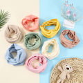 Kids Cotton Scarf Multipurpose O Neck Ring Scarf Solid Print Children Autumn Winter Warm Windproof Scarves For Boys Girls. 