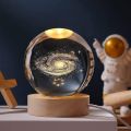 USB Night Light LED Crystal Ball Table Lamp 3D Moon Planet Galaxy Decor for Home Table Lamp Party Toys for Kids Adult Xmas Gifts. 