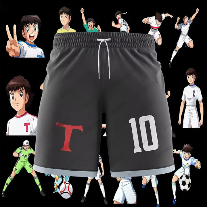 Captain Tsubasa School Nansheng Olive Benji Football Team Uniform Fitness Pants Summer Clothing Women Men Casual Training Shorts