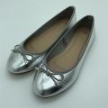 Eilyken Fashion Bowknot Round Toe Women's Flat Comfort Slip-On Ladies Ballerina Single Elegant Mules  Gold Silver Shoes. 