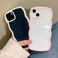 Cute Transparent Curly Wave Case for iPhone 11 12 13 14 Pro Max 7 8 Plus X XR XS SE 2020 2022 Shockproof Bumper Cover Aesthetic. 