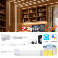 Tuya Zigbee Smart Home LED Wall Light COB Strip DC12V APP Control Soundproof Panel Decor for Alexa/,Need ZIgbee3.0 Gateway lightify. 