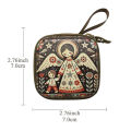Portable retro patterned mini square jewelry box, jewelry and small accessory storage decoration box, give  to friends. 