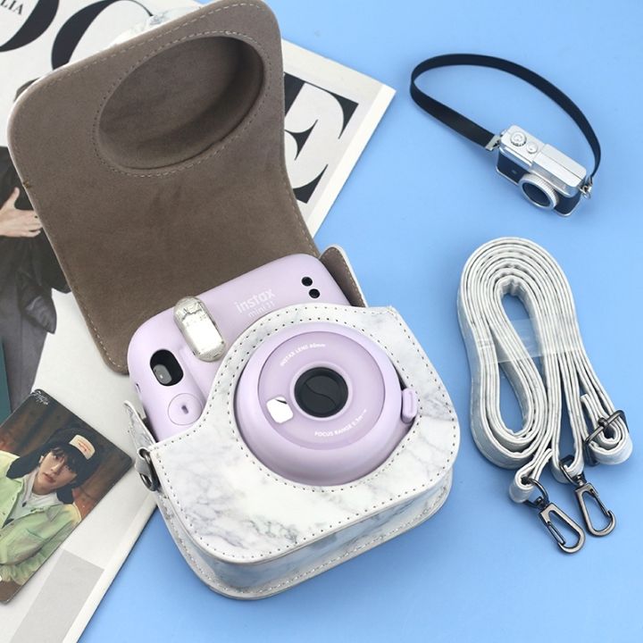Marble%20PU%20Leather%20Bag%20For%20FUJIFILM%20instax%20mini%2011%20/%209%20/%208%20Camera%20Full%20Body%20Protective%20Shell%20Case%20with%20Strap%20-%20Image%202