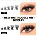 GROINNEYA DIY Lash Extension Kit Lash Clusters With Waterproof Strong Hold Lash Bond And Seal And Eyelash Tweezers Lash Cluster. 