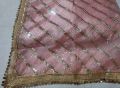 Fancy nylon organza dupatta with 5mm satara. 