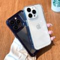 Luxury Silicone Transparent Shockproof Armo Case For iPhone 15 14 13 12 11 Pro Max 7 8 Plus XR XS X Phone Clear Protection Cover. 