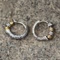 Thai Silver Creative Design Hoop Earrings for Women Men Metal Chunky Huggies Hiphop Party Jewelry Gifts.