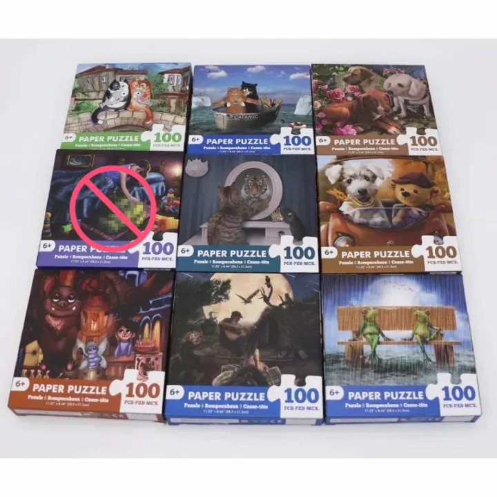 28.5*21.5cm%20Paper%20Jigsaw%20Puzzle%20100%20Pieces%20Animals%20Adult%20Stress%20Relief%20Children%20Educational%20Entertainment%20Toys%20Christmas%20%20-%20Image%202