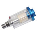 Oil Water Separation Filter Pneumatic Tool 1/4" Standard Thread Transparent Air Compressor Moisture Trap Air Filter. 