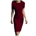 Summer Dress High Stretch Tank Robe Solid Short Sleeve Casual Slim Long Pencil Dress Women  Maxi Dress Elegant Thin Vestido. 