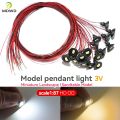 5Pcs OO / HO Scale Street Light Model Wall Lamp Posts Led Ceiling Lamps Black Railway Train Garden Playground Painted Lights. 