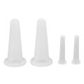 Facial Cupping Set 4pcs Silicone Massage Vacuum Suction White Cupping Therapy Set for Cosmetic Home Use Vacuum Cupping Cup Set. 
