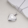 Romantic Heart Locket Pendant Openable Female Silver Color Stainless Steel Photo Frame Charm Necklace for Women Men Jewelry Gift. 
