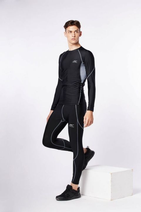 Spandex%20compression%20pants%20Black/Grey%20stitch%20length%20lp002%20-%20Image%207