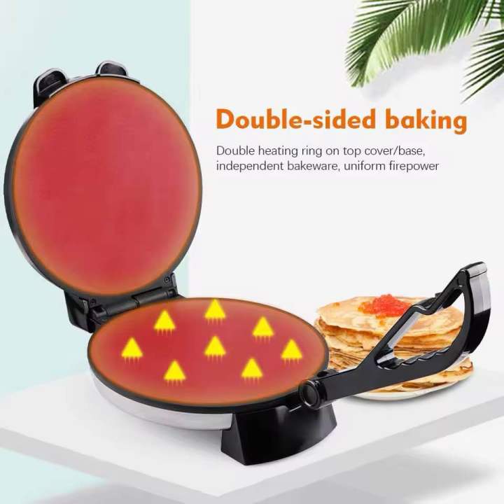 Premium%2010-Inch%20Roti%20Maker,%20Bread%20Maker,%20Chapati%20Press%20&%20Flatbread%20Maker%20%E2%80%93%20Non-Stick%20Plates,%20Stainless%20Steel,%201800W%20Double%20Heating%20-%20Image%203
