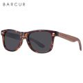 BARCUR Natural Wooden Sunglasses Polarized Mens Sun Glasses Black Walnut Eyewear UV400 Protection. 