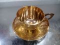 Brass Tea Cup Set / Brass Tea Cups and Saucer.