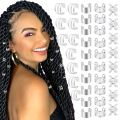 40PCS Hair Jewelry for Braids Gold Hair Cuffs Multi Style Rings Adjustable Hair Beads for Braid Loc Dreadlock Accessories. 