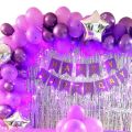 Happy Birthday Purple Package Full Decoration. 