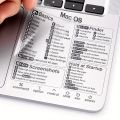 1pc Shortcut Stickers for MacBook Pro/Air Keyboard - Clear, Fits 13-16" Models, Quick Navigation & Application Control. 