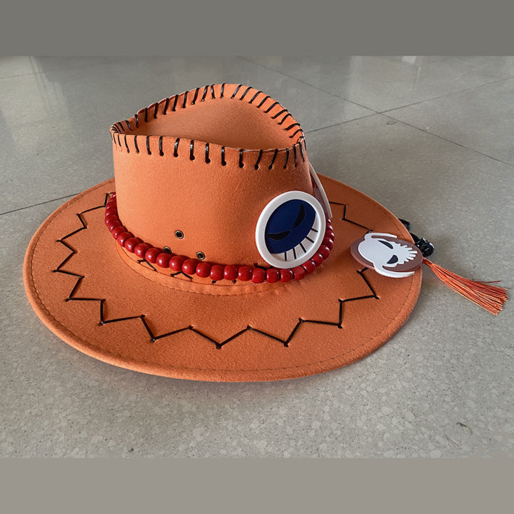 Brdwn%20Unisex%20Portgas%20D%20Ace%20Anime%20Cosplay%20Hats%20Cowboy%20Cap%20Adult%20Christmas%20%20-%20Image%202