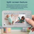 Babysense 5" HD Split-Screen Baby Monitor, Video Baby Monitor with 2 Cameras and Audio, Night Light, 960ft Range, Two-Way Audio, 4X Zoom, Night Vision, 4000mAh Battery, Video Baby Monitor with HD Cameras & Split Screen, NEW-HDS2. 