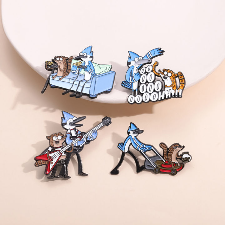 Funny%20Cartoon%20Regular%20Show%20Pins%20Brooch%20Cute%20Animal%20Raccoon%20Rigby%20And%20Cyanocitta%20Cristata%20Mordecai%20Badge%20Enamel%20Lapel%20Pin%20Cosplay%20-%20Image%204
