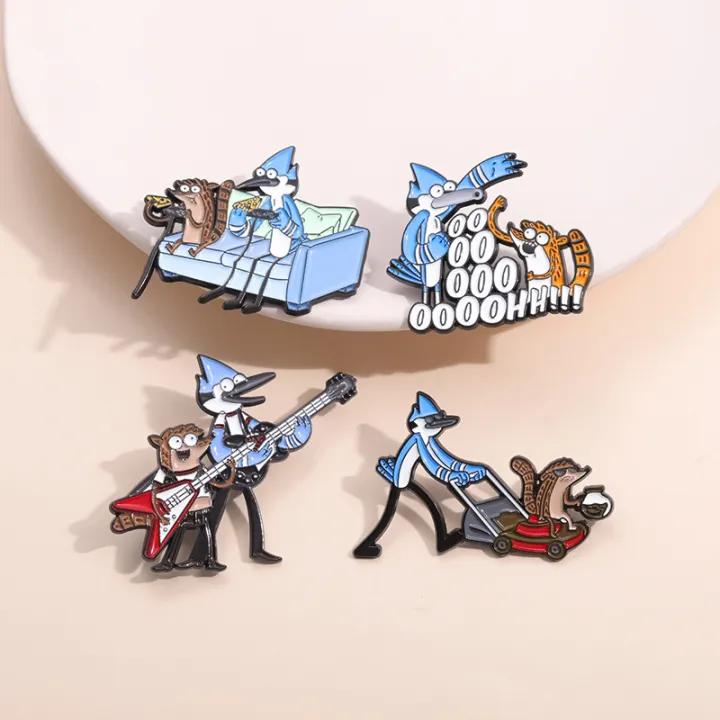 Funny%20Cartoon%20Regular%20Show%20Pins%20Brooch%20Cute%20Animal%20Raccoon%20Rigby%20And%20Cyanocitta%20Cristata%20Mordecai%20Badge%20Enamel%20Lapel%20Pin%20Cosplay%20-%20Image%204
