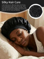 1Pcs Silk Bonnet for Sleeping Women Satin Lined Hair Bonnets for Sleeping Soft Elastic Band Silk Sleep Cap for Curl. 