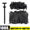 1000/100pcs Cable Ties Buckle Auto Fastener Screw Replacement Clip Car Fenders Trunk Engine Guard Panel Wire Management Tools. 