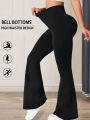 Women's Super Soft Flare Pants High Waisted Tummy Control Workout Yoga Leggings Bell Bottoms. 