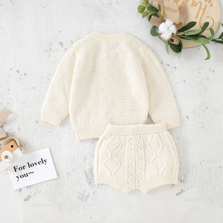 Baby%20Clothes%20Sets%20Cotton%20Knitted%20Newborn%20Boys%20Girl%20Sweater%20Long%20Sleeve%20+Pants%20Autumn%20Infant%20Children%20Cardigan%20+Shorts%200-18M%202PCS%20-%20Image%202