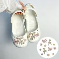 Korean Style Sliver Metal Chain Shoes Charm Set Women Summer 2026 Punk Metal Butterfly Clogs Accessories Women Clogs Decoration. 