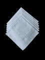 Thin Feel Cotton 40cm Pure White Handkerchief. Business Suit Napkin Restaurant Handkerchief 6PCS.