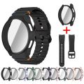 Case+Strap for Watch 7 6 5 4 40mm 44mm Silicone original Band PC Protector Cover Bumper Watch 7 Accessorie.