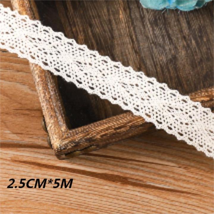5Meter%20Roll%20White%20Cotton%20Embroidered%20Lace%20Net%20Ribbons%20Fabric%20Trim%20DIY%20Decorate%20Sewing%20Handmade%20Craft%20Materials%20Bow%20-%20Image%205