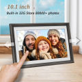 Frameo 10.1 inch Digital Picture Frame Smart Digital Photo Frame Wood IPS HD1080P Touch Screen Auto-Rotate Easy Setup to use. 