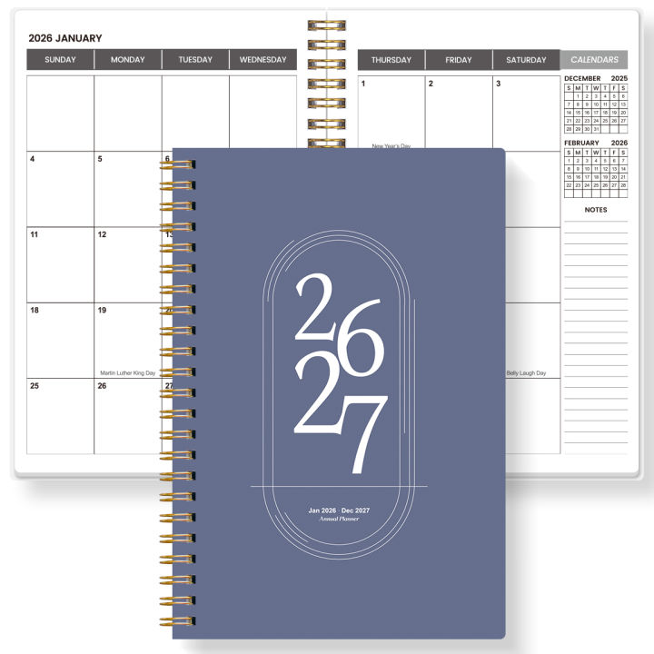 TREES Notebook Promotion 2026-2027 A5 Weekly & Monthly Planner ,Gold ...